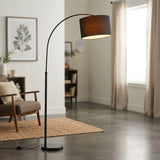 floor lamp metal curve black 69"x36" china