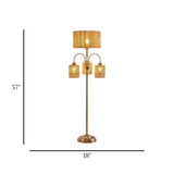 floor lamp metal cane shade 4s 57"x18" china