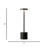 led metal touch lamp dumbbell black 13''x3'' china