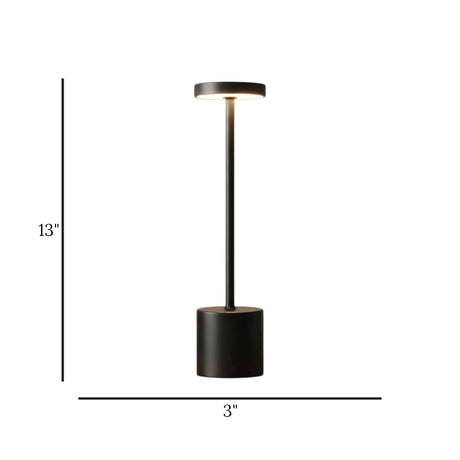 led metal touch lamp dumbbell black 13''x3'' china