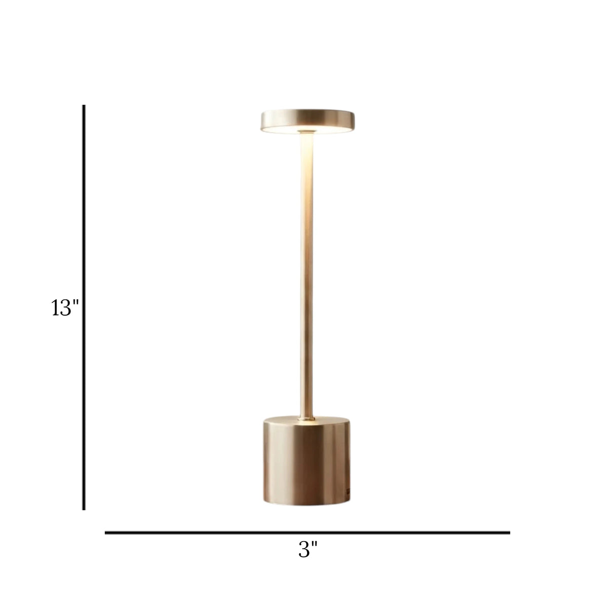led metal touch lamp dumbbell silver 13''x3'' china