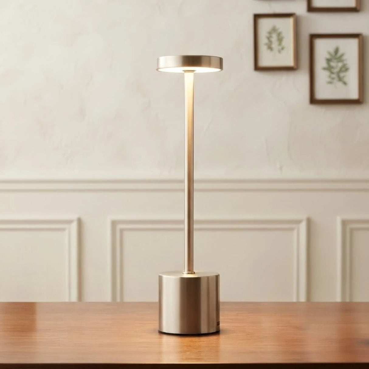 led metal touch lamp dumbbell silver 13''x3'' china