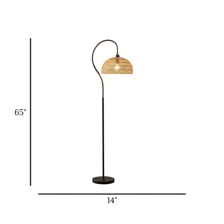 floor lamp metal woven cane basket 65''x14'' china