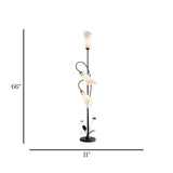 metal floor lamp 3 curved cone shape black 66''x11'' china