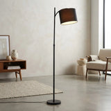 floor lamp metal curved black 65''x13'' china