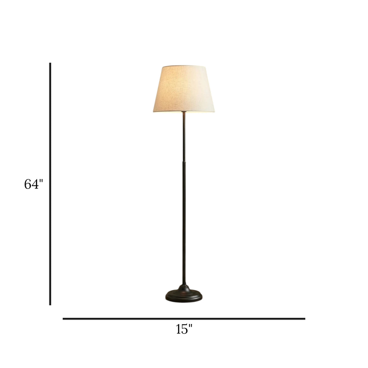 floor lamp metal black 64''x15'' china