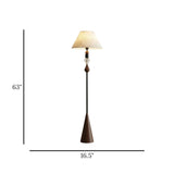 floor lamp metal crystal cone black 63''x16.5'' china