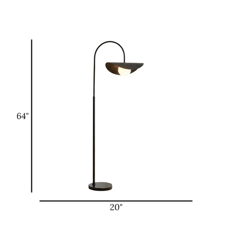 metal floor lamp globe 1s shade black 64''x20'' china