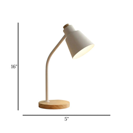 table study lamp wooden base white 16''x5'' china