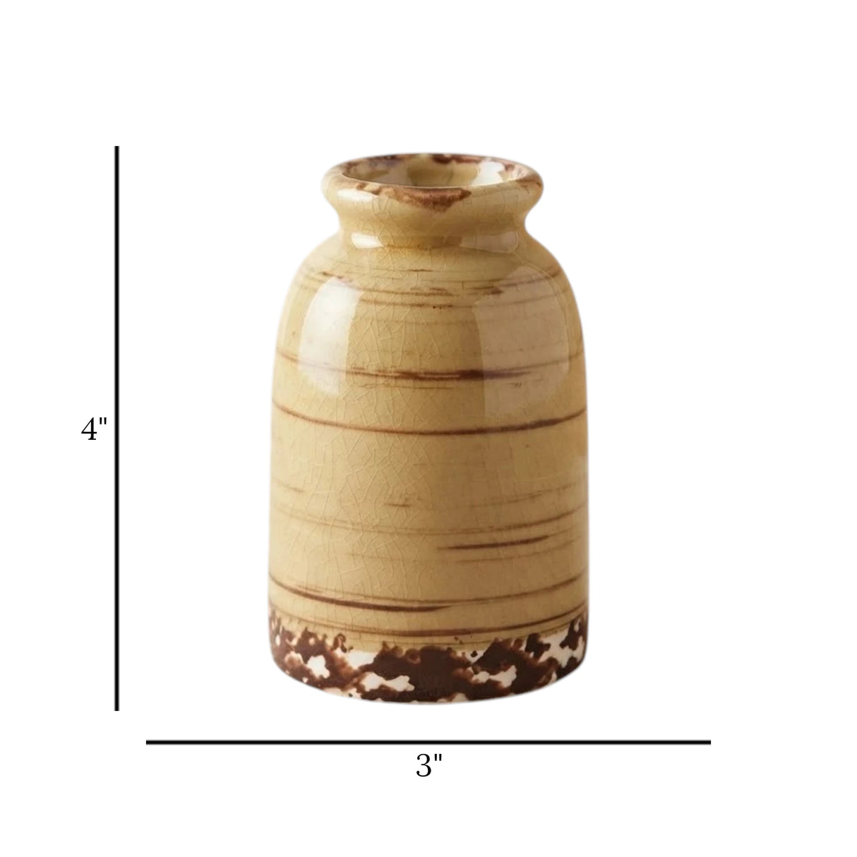 ceramic vase bottle shape dusty small 4''x3'' china