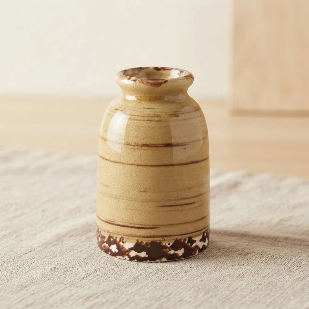 ceramic vase bottle shape dusty small 4''x3'' china