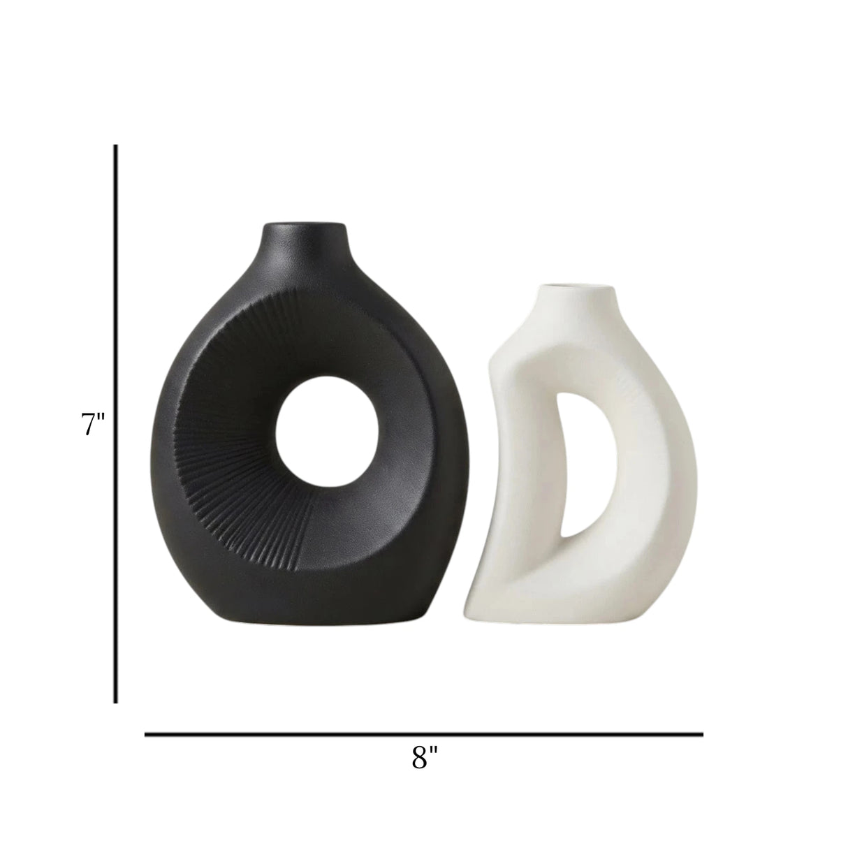 ceramic vase donut shape 7''x4'',8''x7'' china