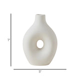 ceramic vase donut white small 7''x5'' china