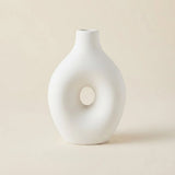 ceramic vase donut white small 7''x5'' china