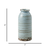 ceramic vase bottle shape sky blue medium 6''x3'' china