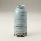ceramic vase bottle shape sky blue medium 6''x3'' china