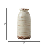 ceramic vase bottle shape off white medium 6''x3'' china
