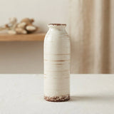 ceramic vase bottle shape off white large 10''x3'' china