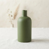 ceramic vase narrow neck green large 7''x3'' china