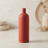 ceramic vase narrow neck red xl 10''x3'' china