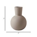 ceramic vase narrow neck grey medium 5''x2'' china