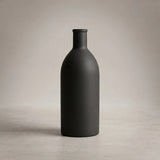 ceramic vase narrow neck black large 9''x3'' china
