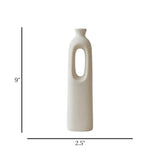 ceramic vase whole white large 9''x2.5'' china