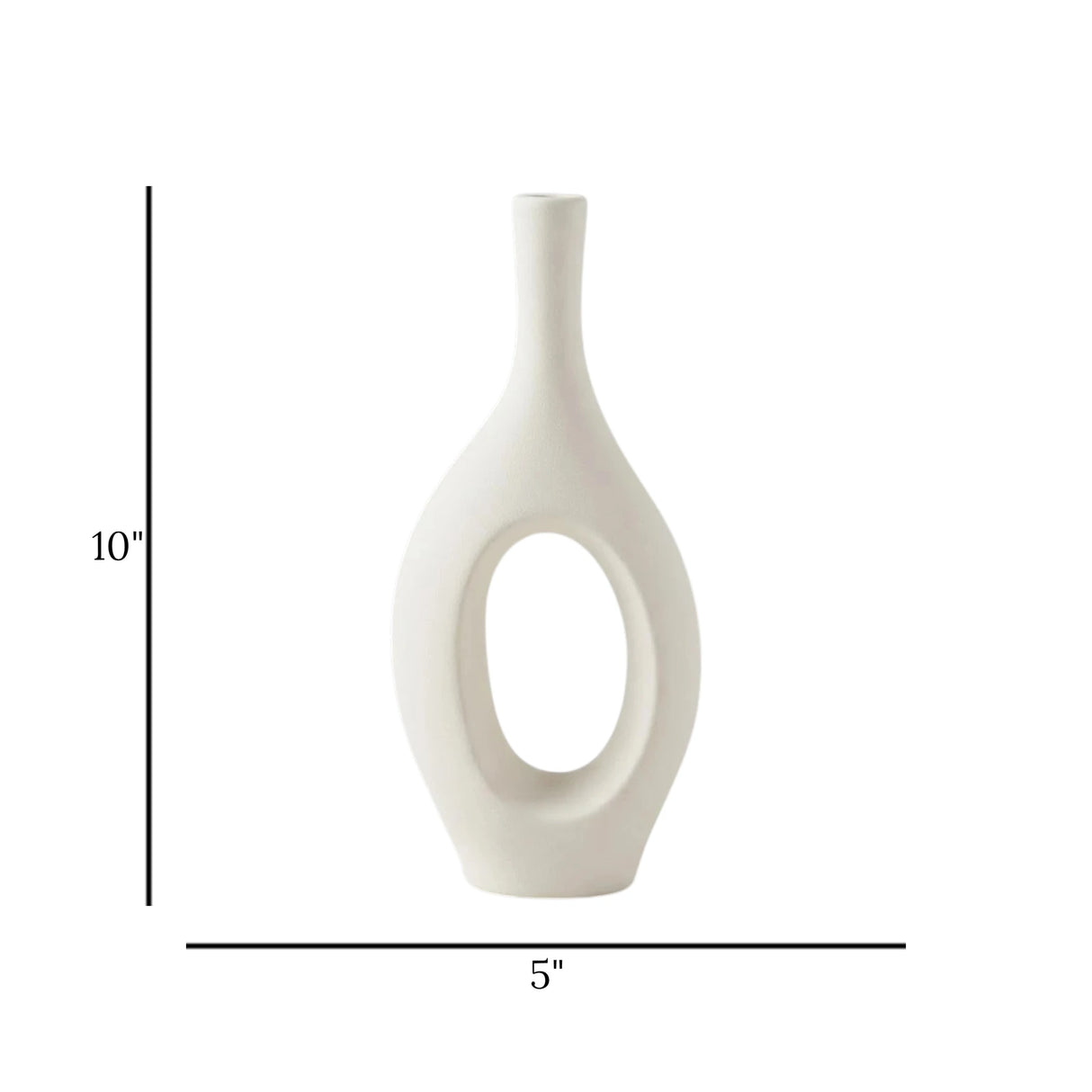 ceramic vase whole white xl 10''x5'' china