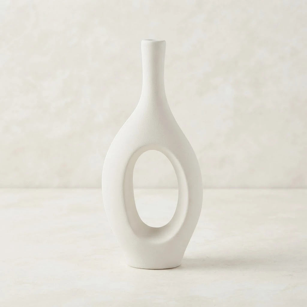 ceramic vase whole white xl 10''x5'' china