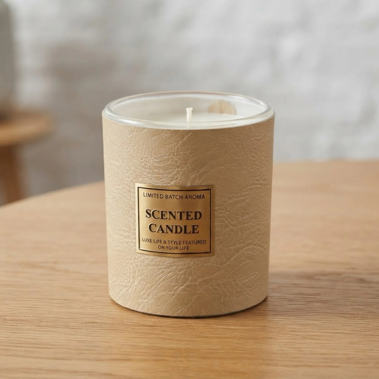 scented wax candle jar mellow vanilla 4''x3'' china