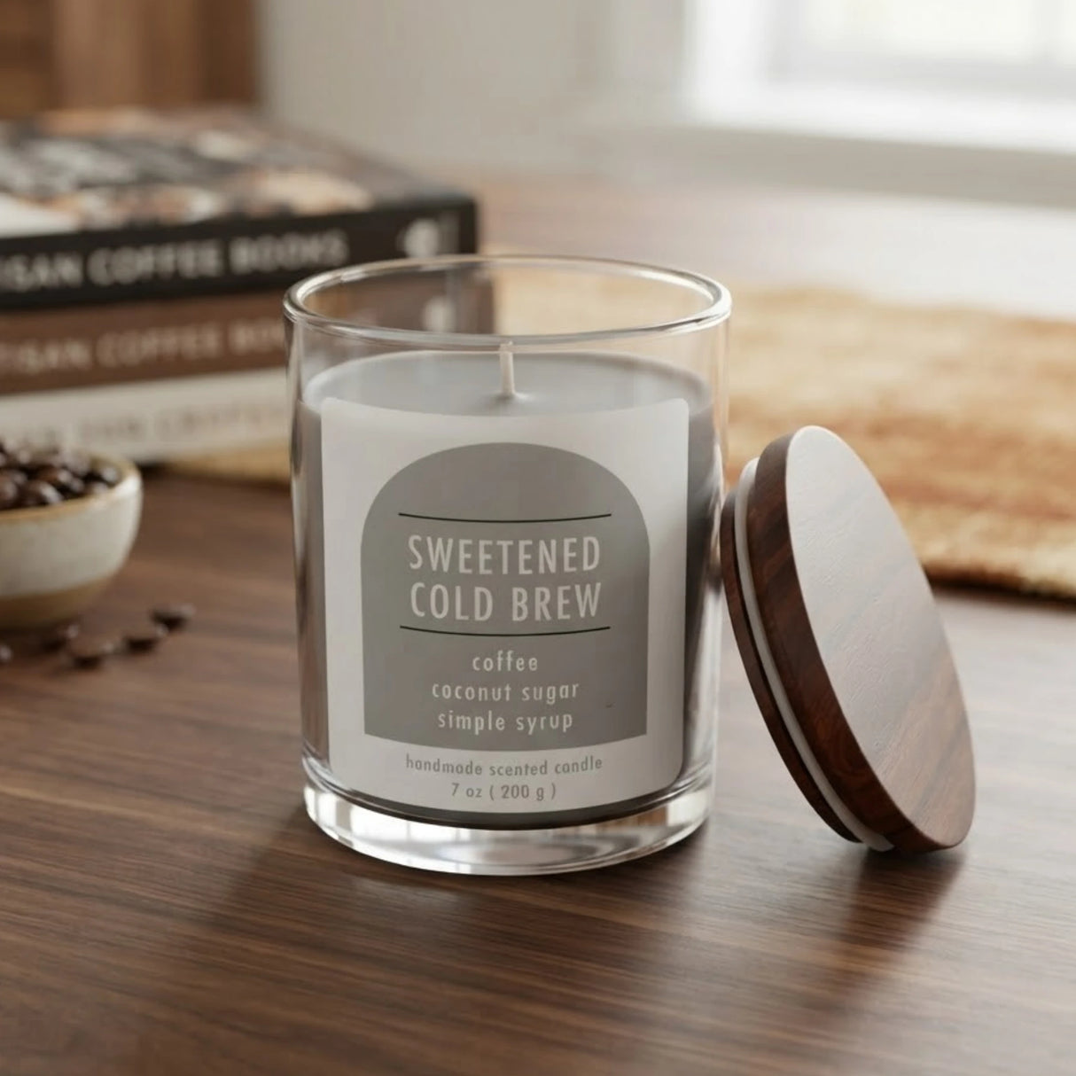 scented wax candle jar coconut sugar 4"x3" china