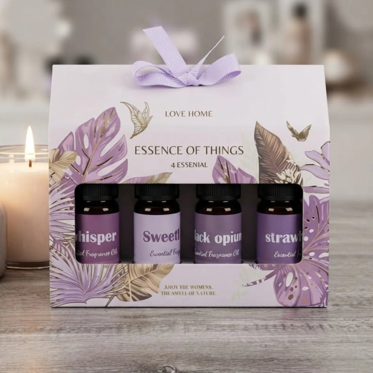 fragrance oil 4pc set purple 5.5"x6" china