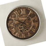 metal wall clock moving gears silver & copper 40"x40" china