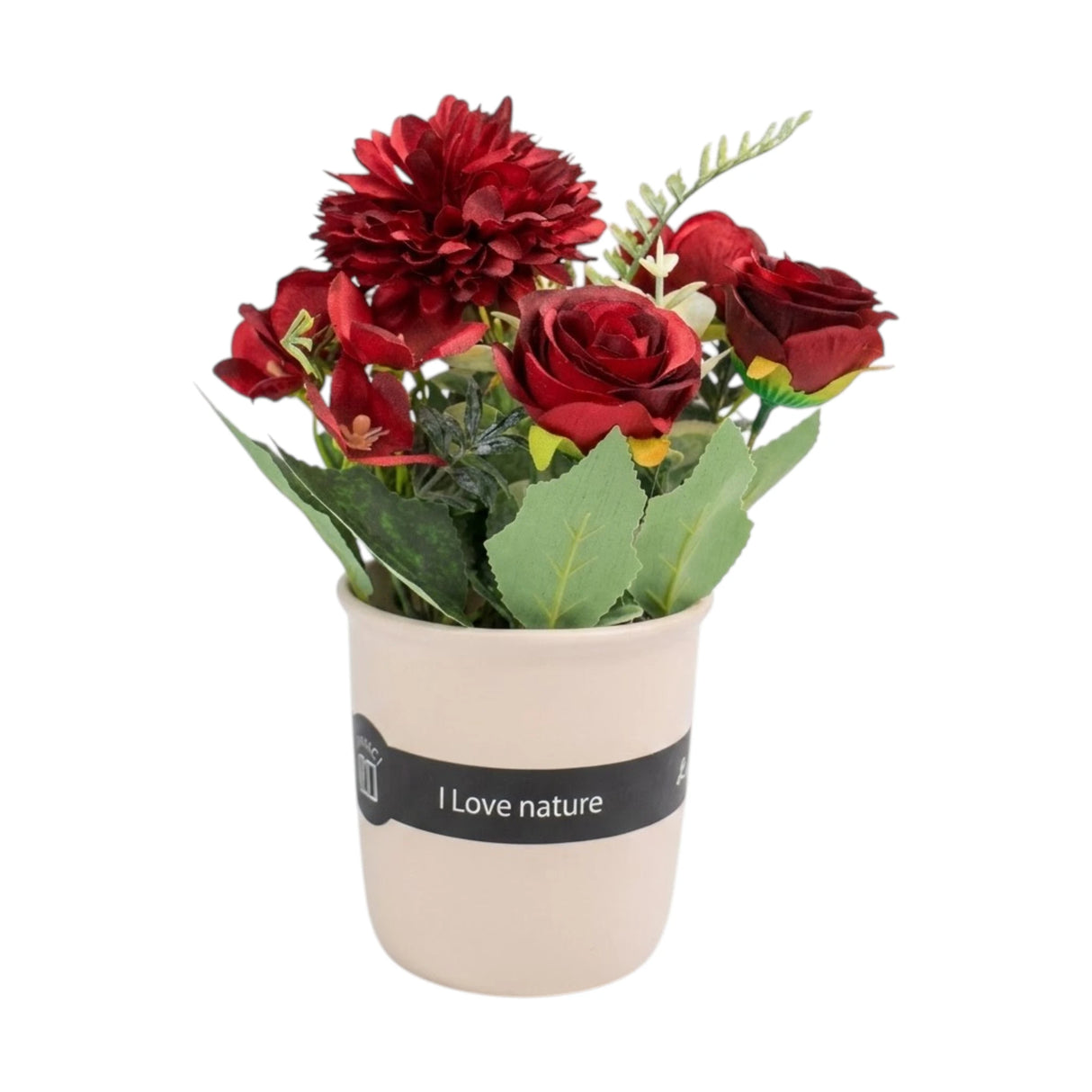 flower pot ceramic camellia maroon 10''x4'' china