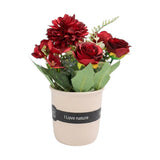 flower pot ceramic camellia maroon 10''x4'' china