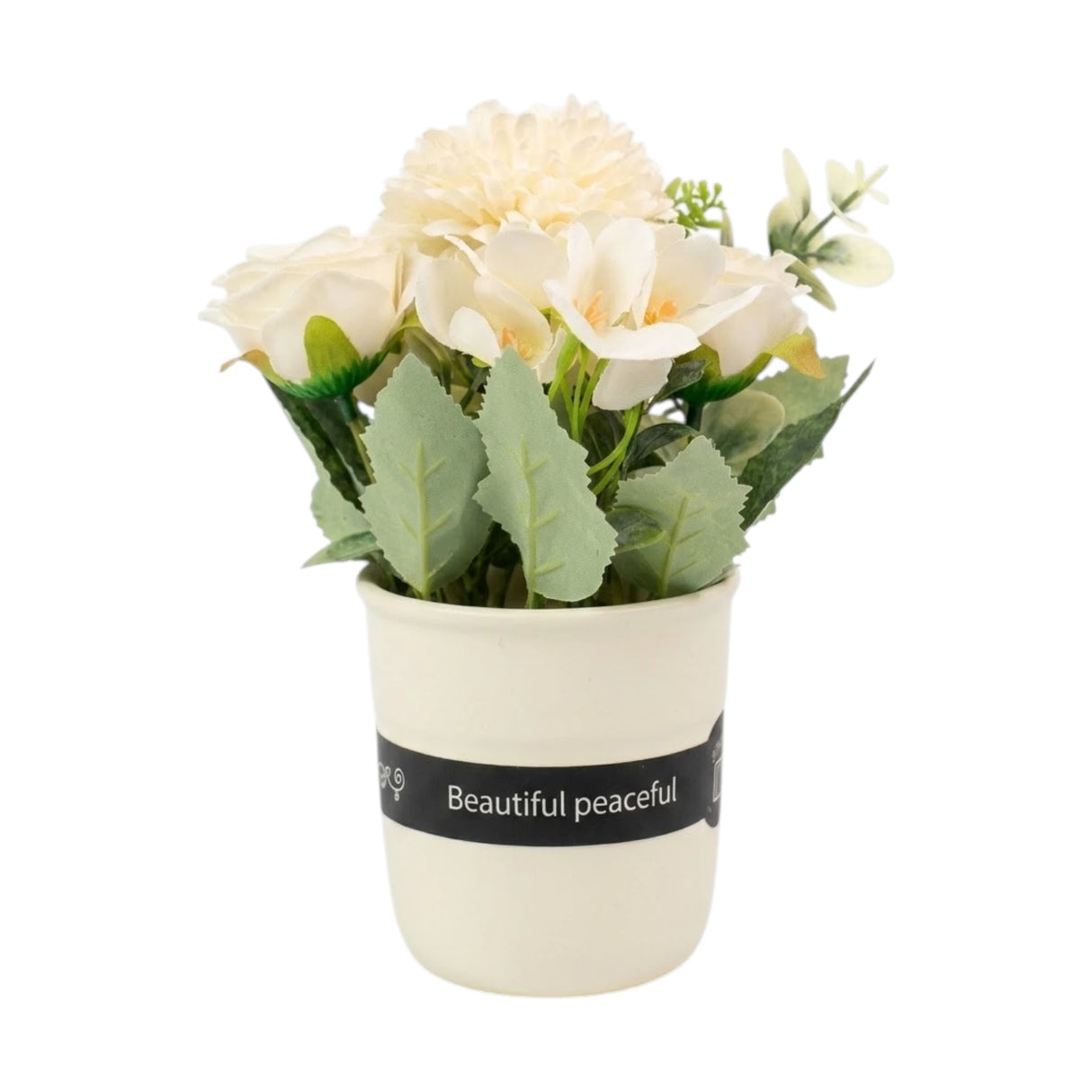 flower pot ceramic camellia white 10''x4'' china
