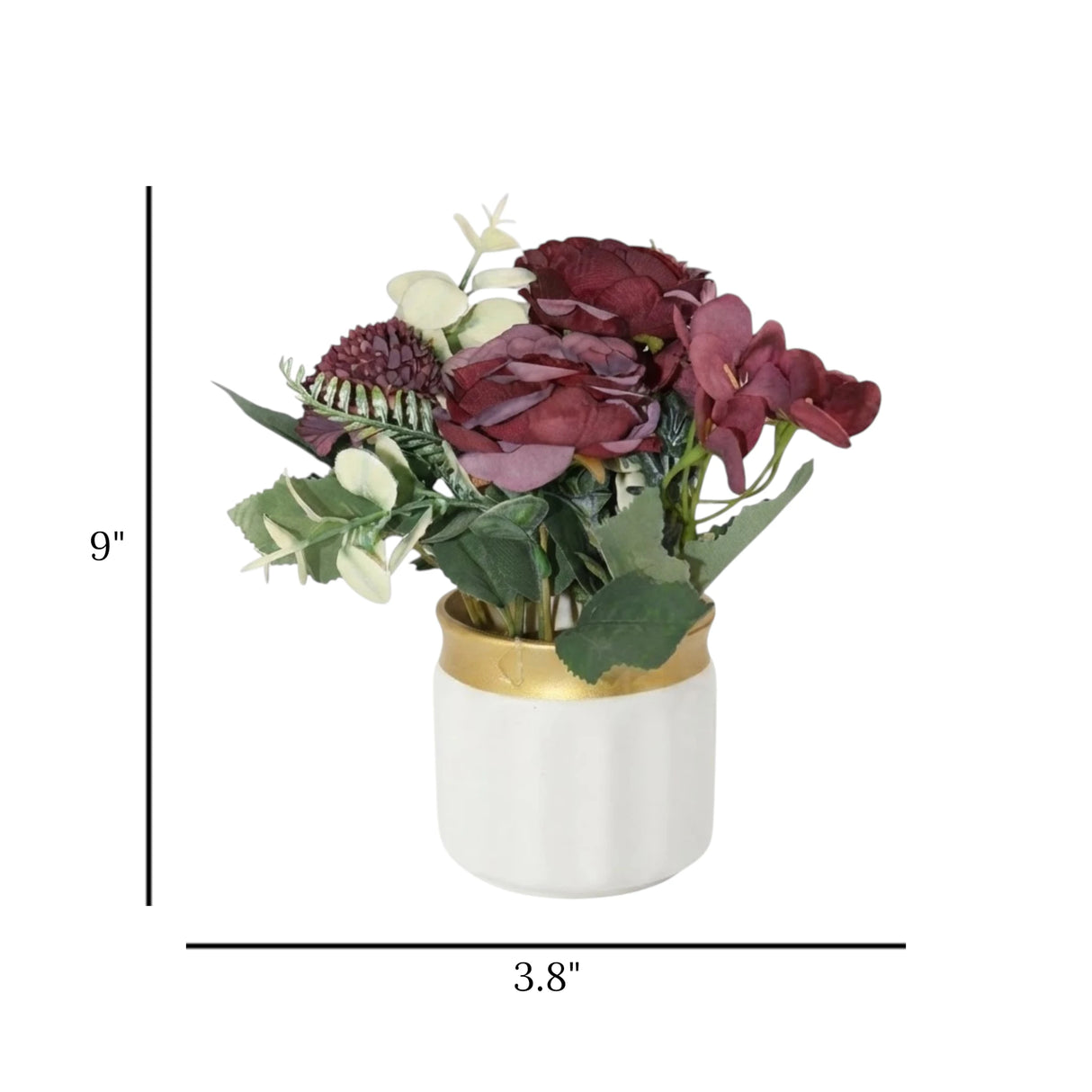 flower pot plastic rose lavender 9"x3.8" china