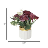 flower pot plastic rose lavender 9"x3.8" china