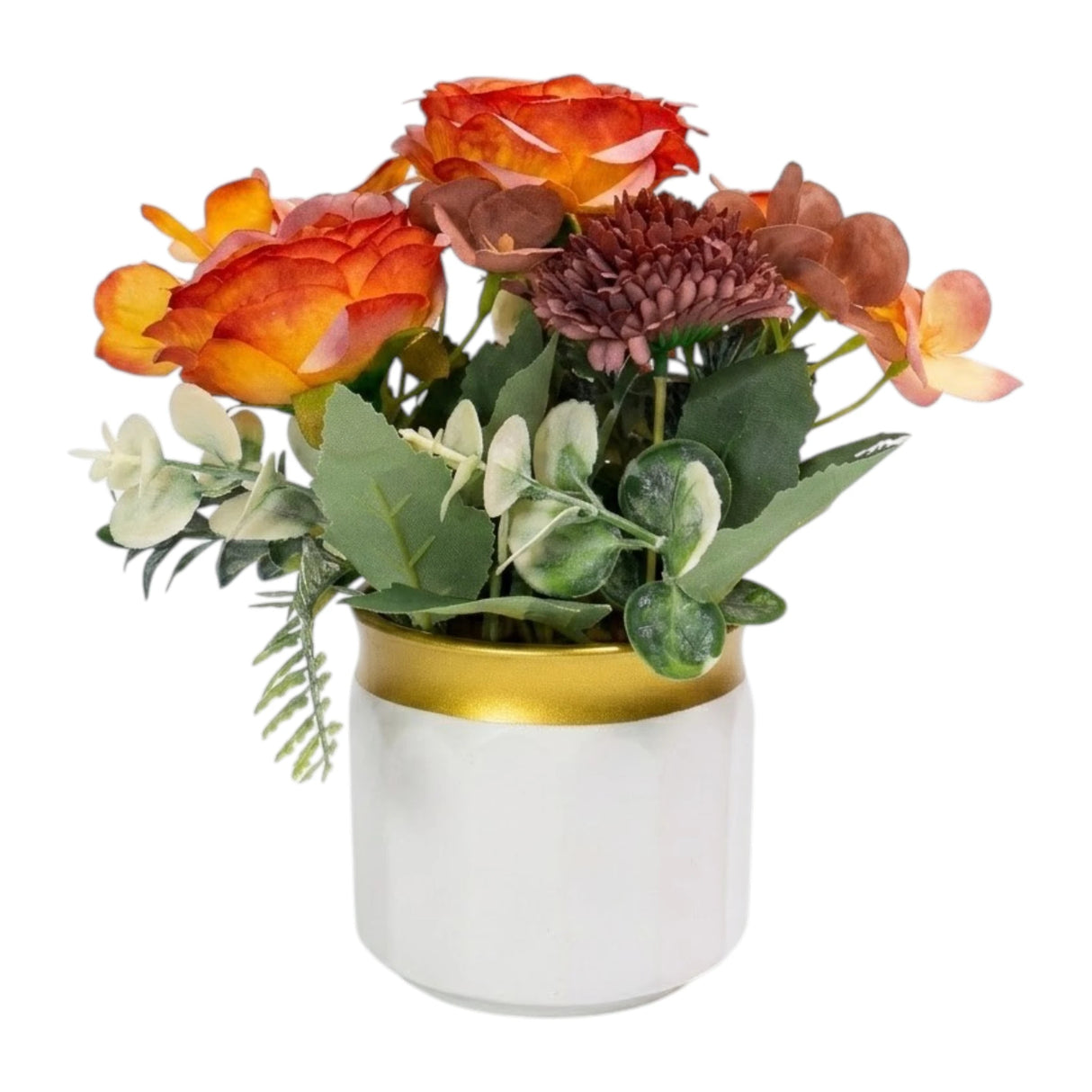 flower pot plastic rose orange 9"x3.8" china