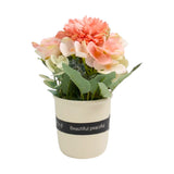 flower pot ceramic camellia peach 10''x4'' china