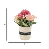 flower pot ceramic camellia pink 10''x4'' china