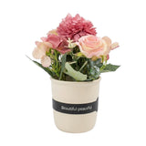 flower pot ceramic camellia pink 10''x4'' china
