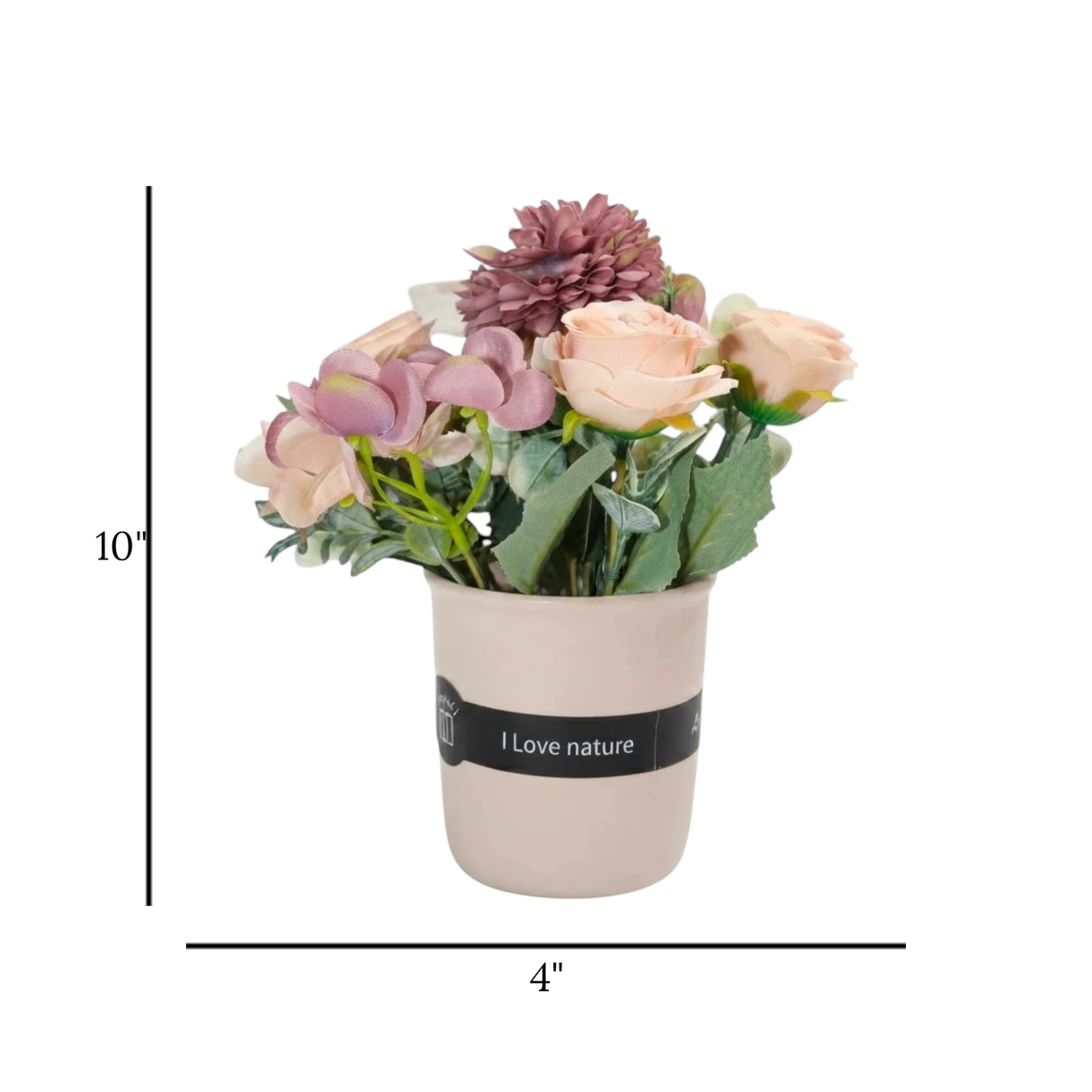 flower pot ceramic camellia lavender 10''x4'' china