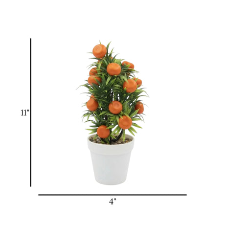 pot plastic orange tree 11"x4" china