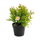 flower pot plastic foliage daisy pink 9"x4.5" china