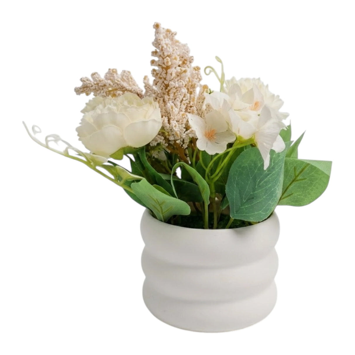 flower pot plastic mums white 9''x4'' china