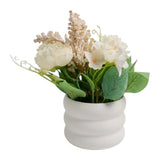 flower pot plastic mums white 9''x4'' china