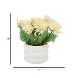 flower pot plastic mums yellow 9''x4'' china