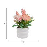 flower pot plastic mums peach 9''x4'' china