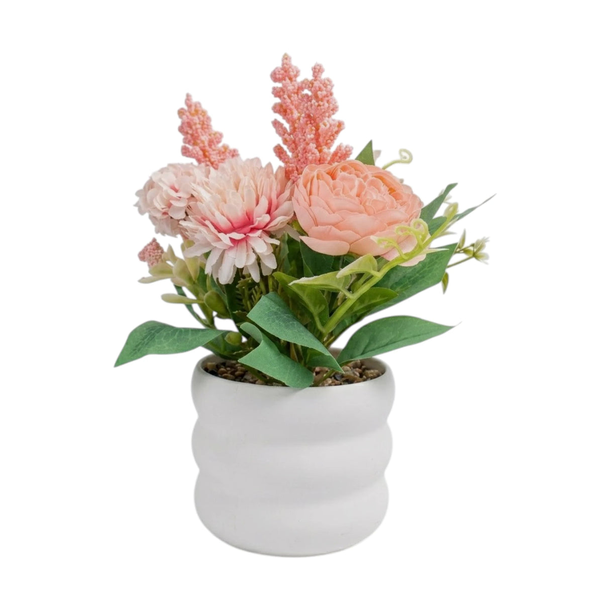 flower pot plastic mums peach 9''x4'' china